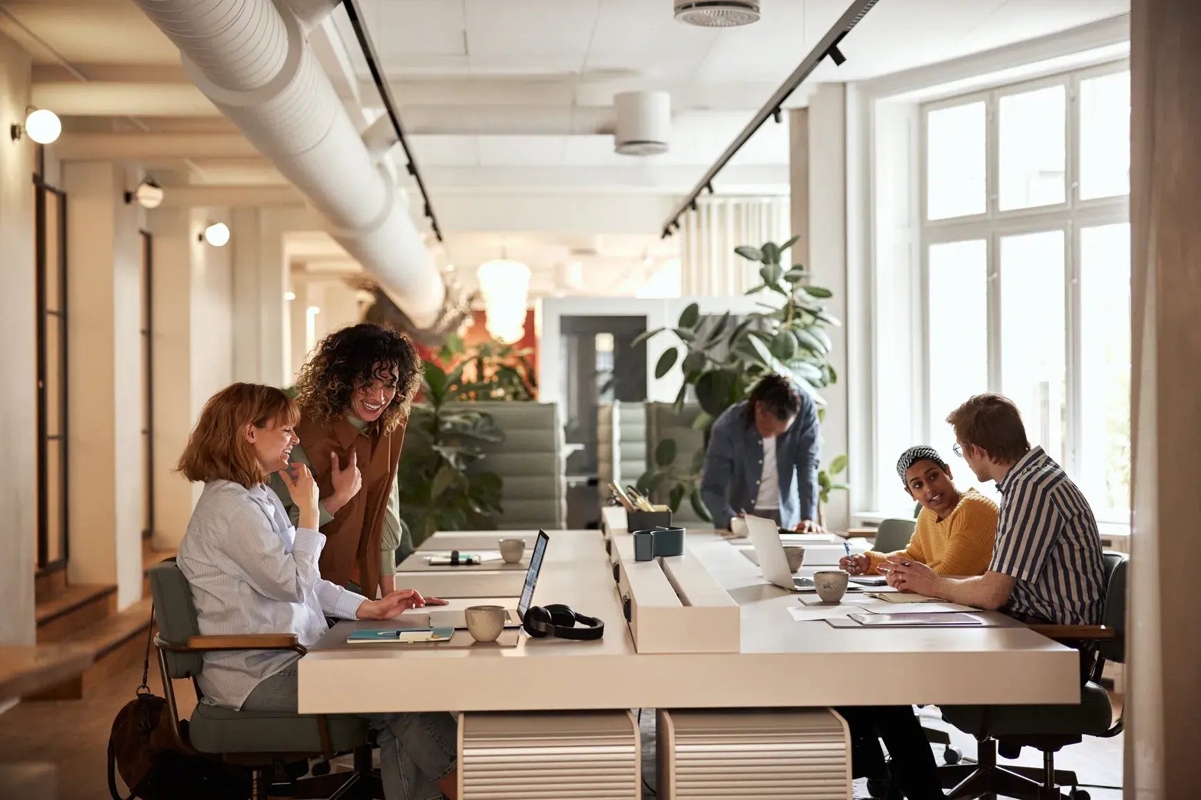 collaborateurs travaillant ensemble